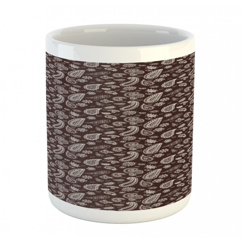 Damask Flowers Motif Mug