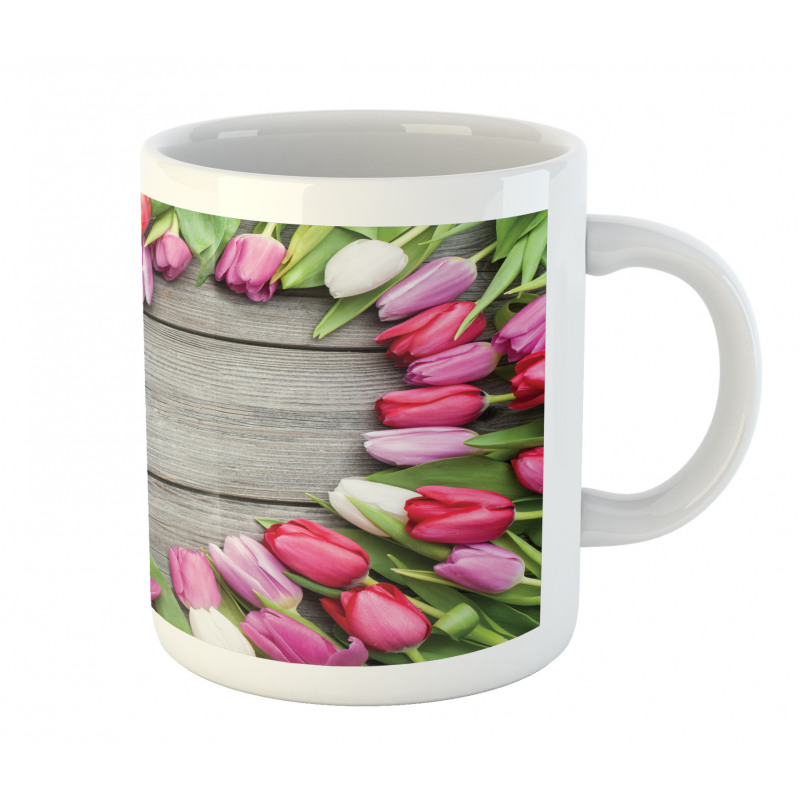 Frame of Fresh Tulips Mug