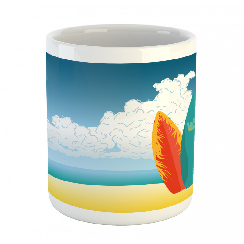 Surfboards on Coast Mug