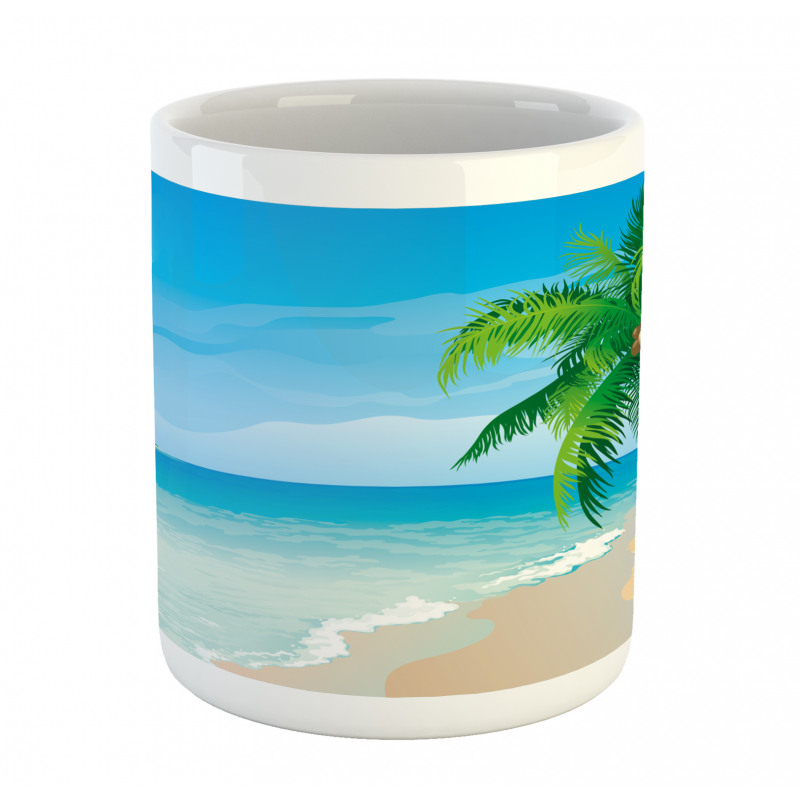 Palm Tree Calm Ocean Mug