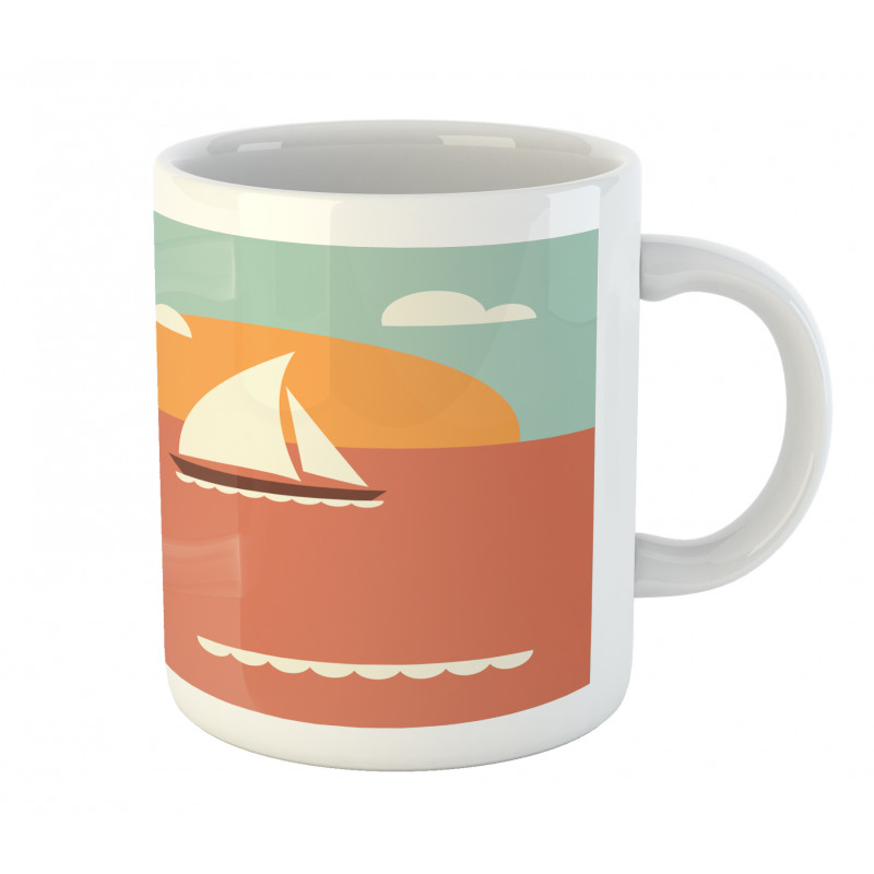 Sailboat Dawning Sun Mug