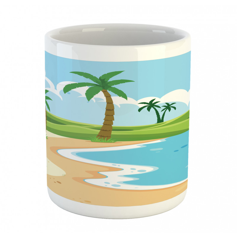 Coast with Grass Palm Mug