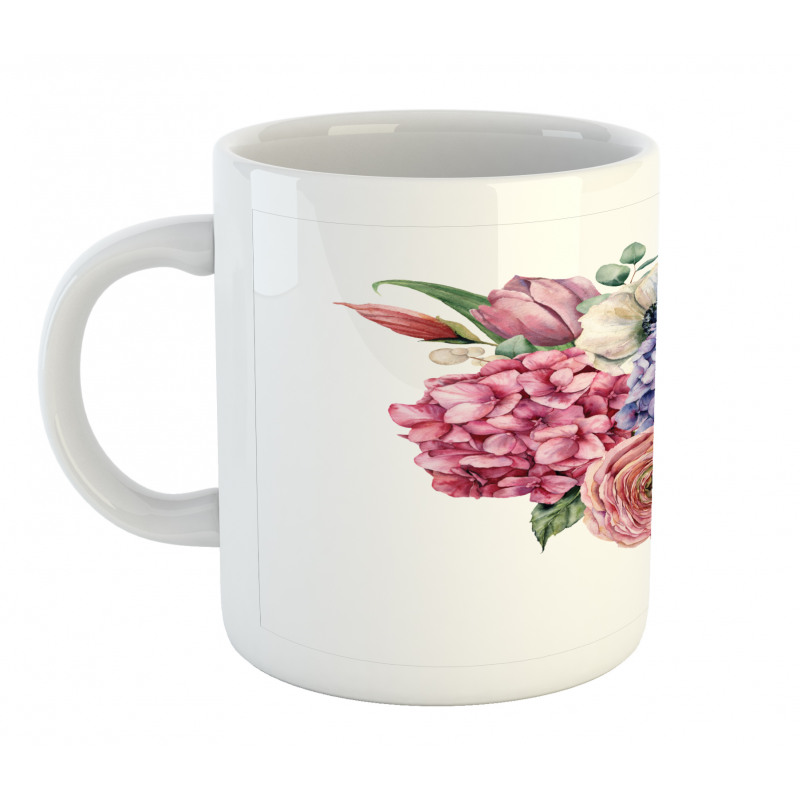 Hydrangea Mix Bouquet Art Mug