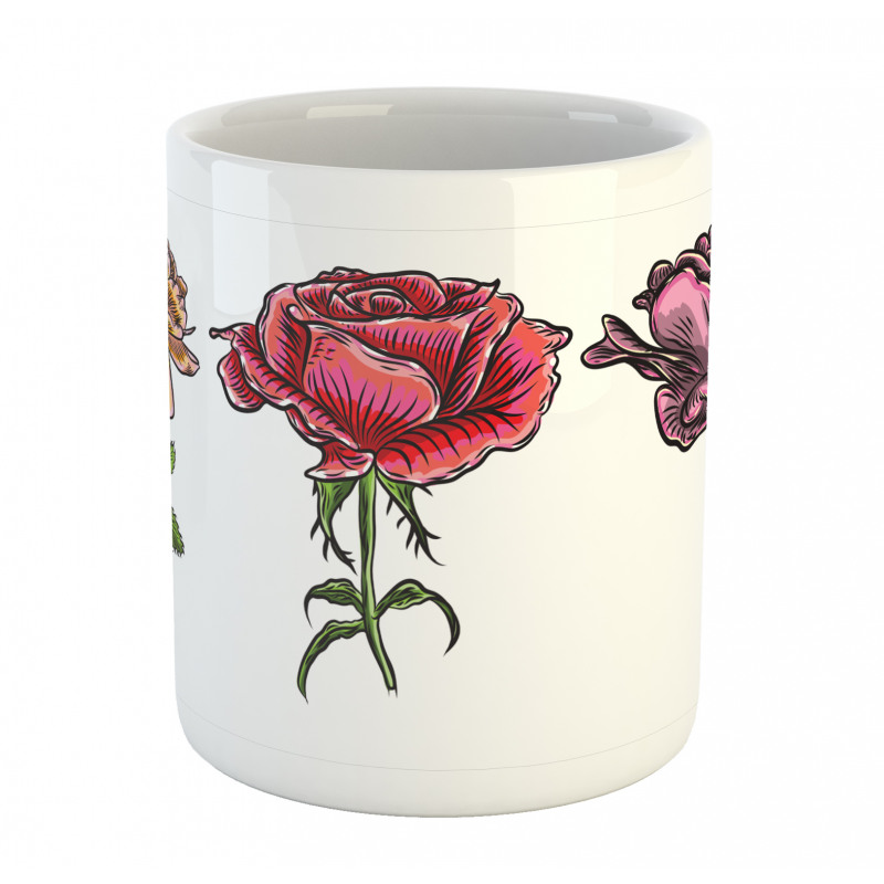 Various Rose Flower Types Mug