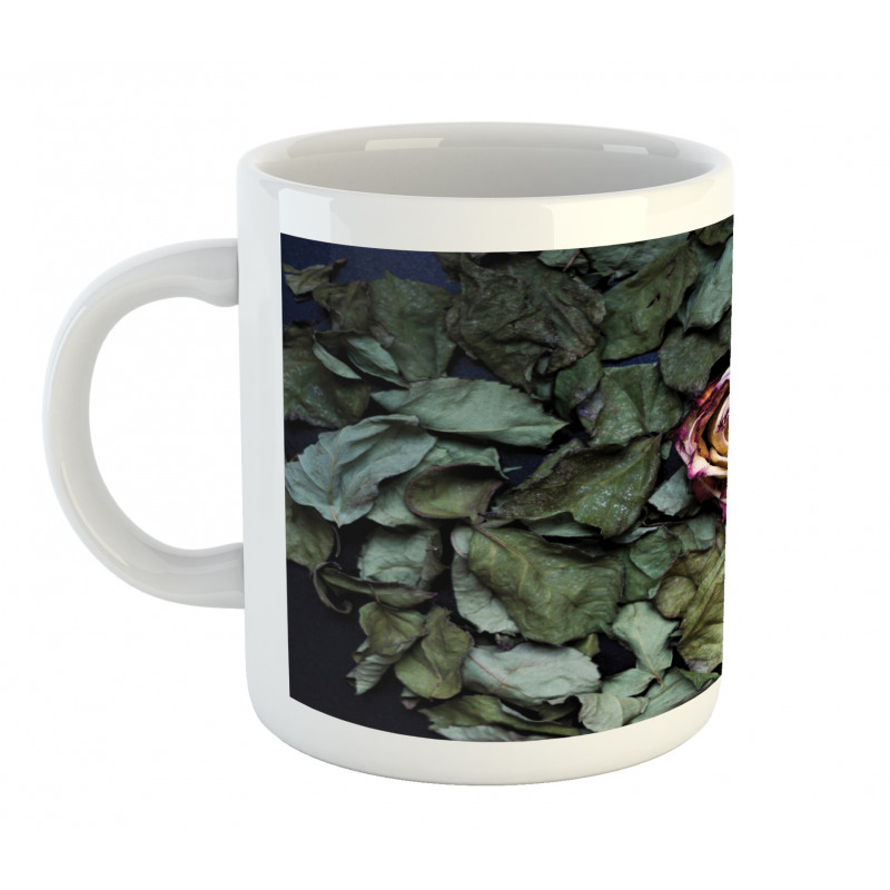 Rose Flower Dry Leaves Mug