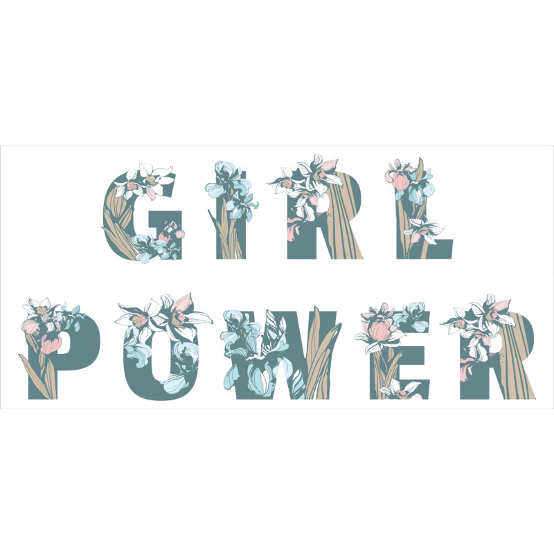 Girl Power Floral Art Mug