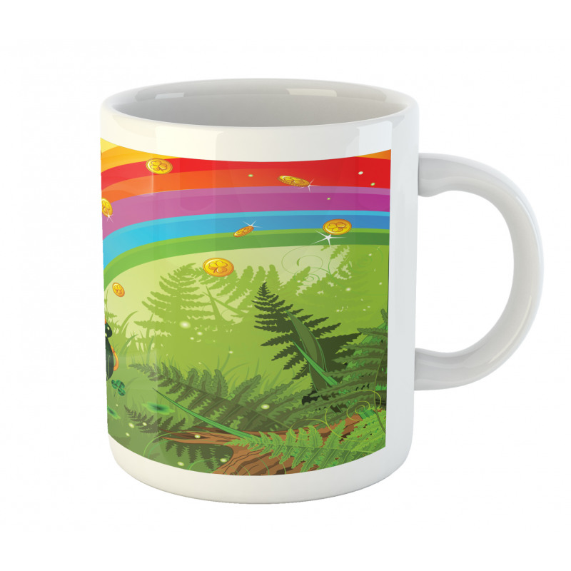 Pot of Coins and Rainbow Mug