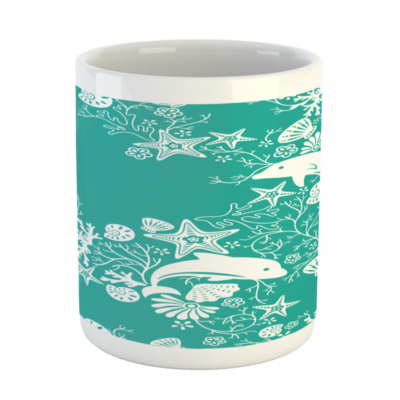 Dolphins and Flowers Mug