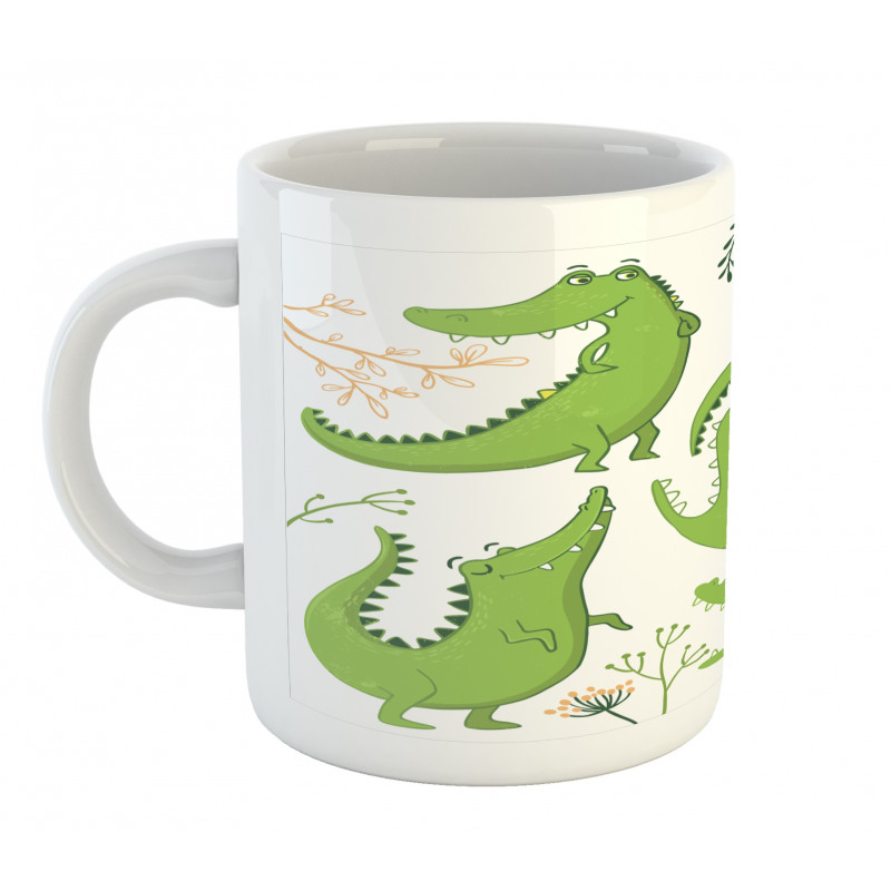 Reptiles and Floral Mug