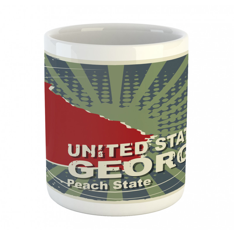 Grunge Wording Peach State Mug