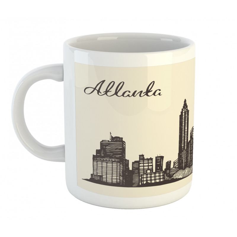 Grunge City Skyline Vintage Mug