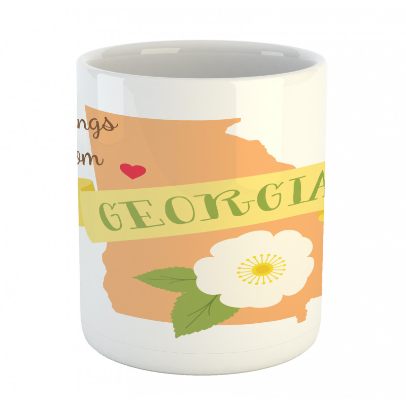 Greetings State Design Mug