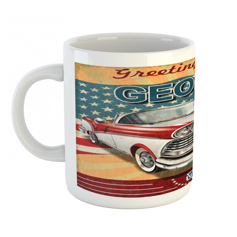 Touristic Greeting Pattern Mug