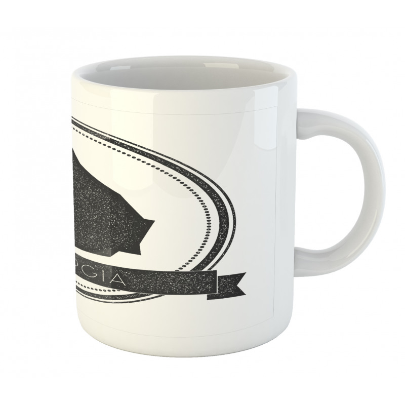 Monochrome Round Pattern Mug