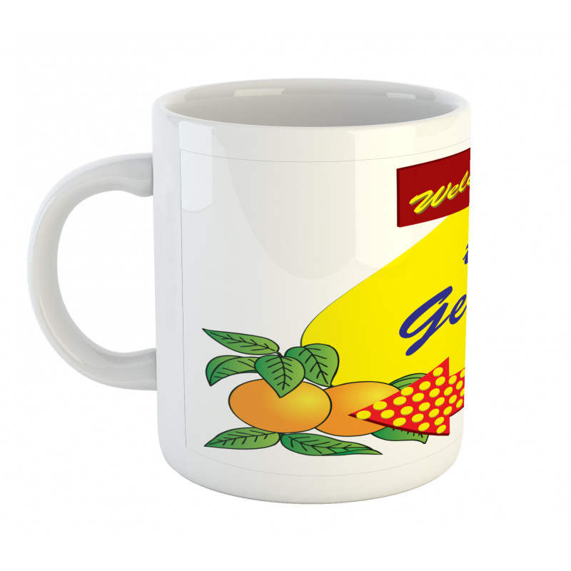 Symbolic Arrow and Peaches Mug