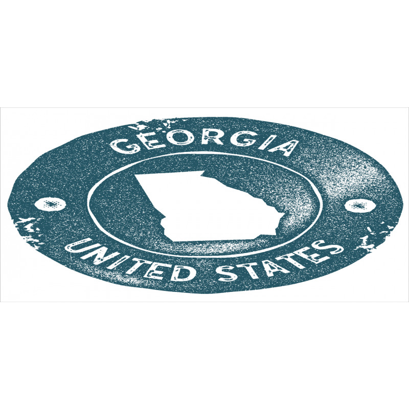 Map of Georgia Round Emblem Mug