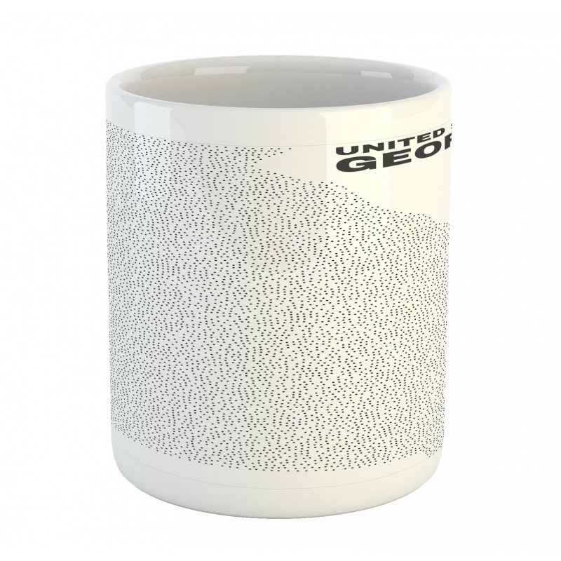 Typography and Dotted Map Mug