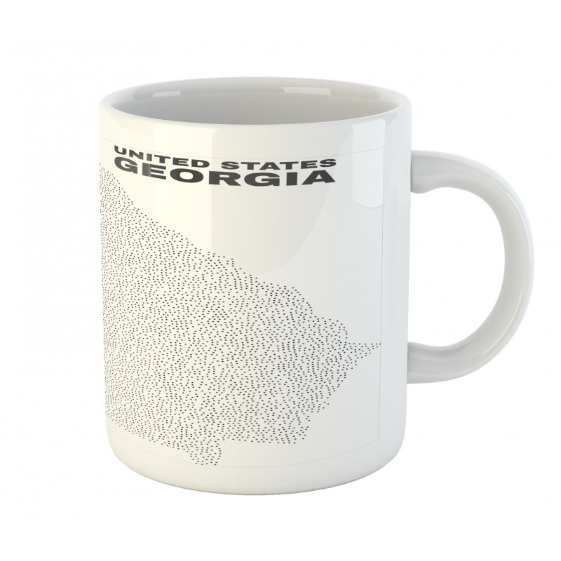 Typography and Dotted Map Mug