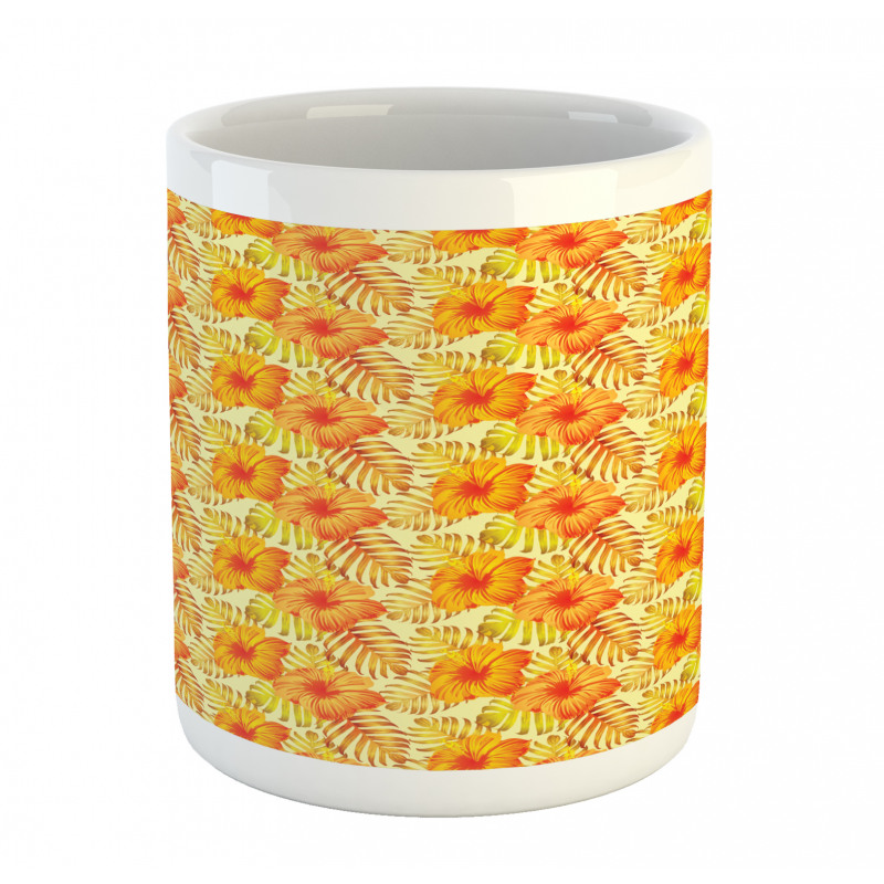 Exotic Flowers Palm Leaf Mug