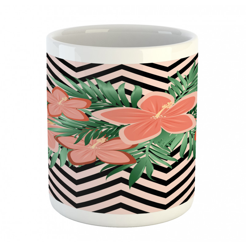 Floral Blossom on Chevron Mug