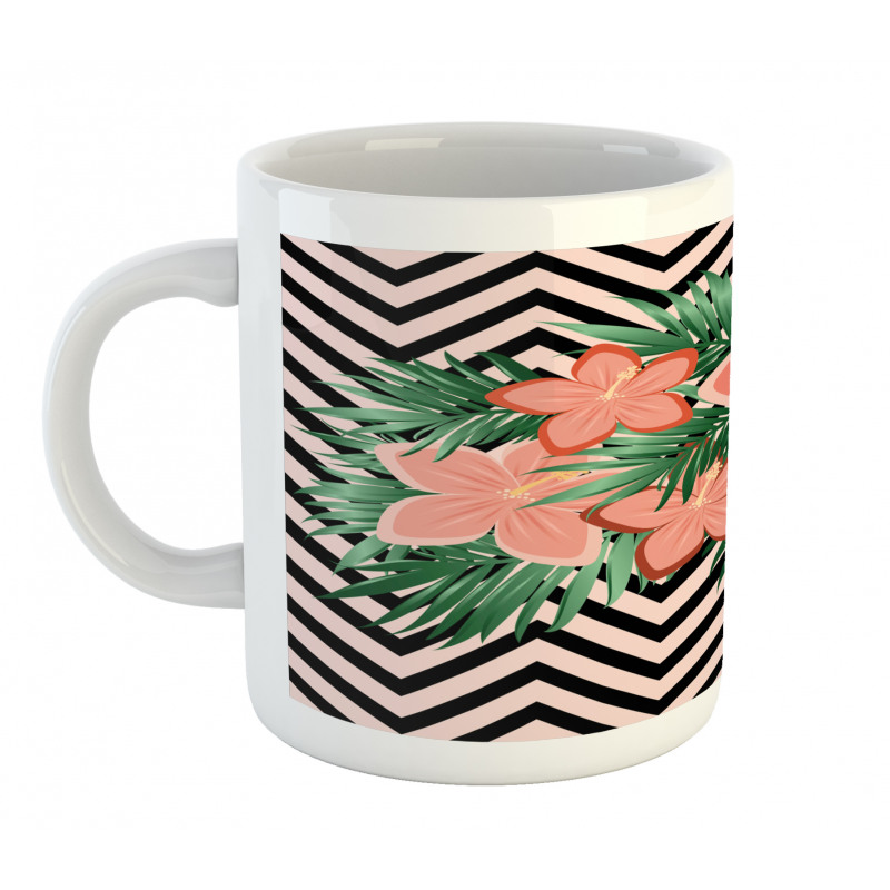 Floral Blossom on Chevron Mug