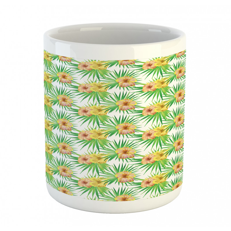 Equatorial Floral Leaves Mug