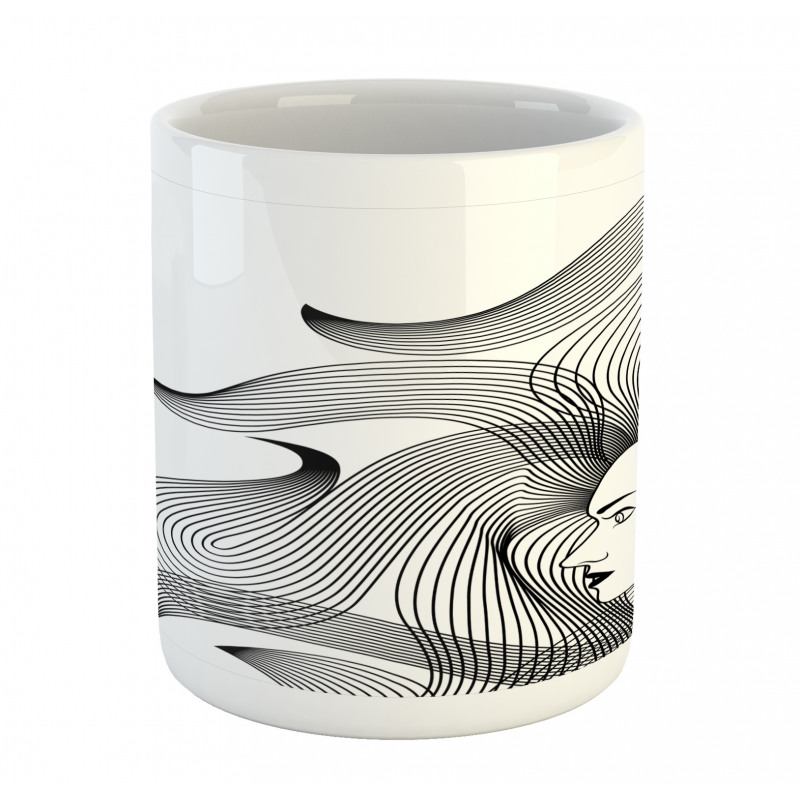 Long Striped Hair Mug