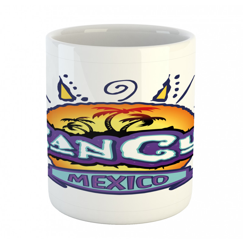 Mexico Calligraphic Design Mug