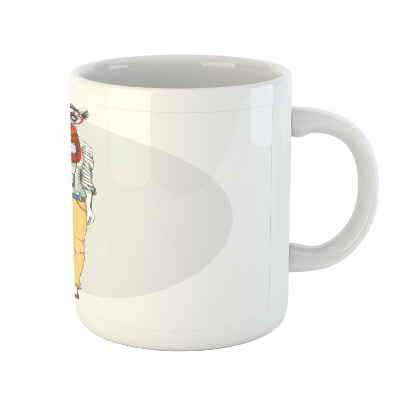 Hipster Style Animal Cartoon Mug