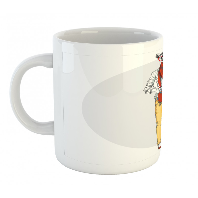 Hipster Style Animal Cartoon Mug