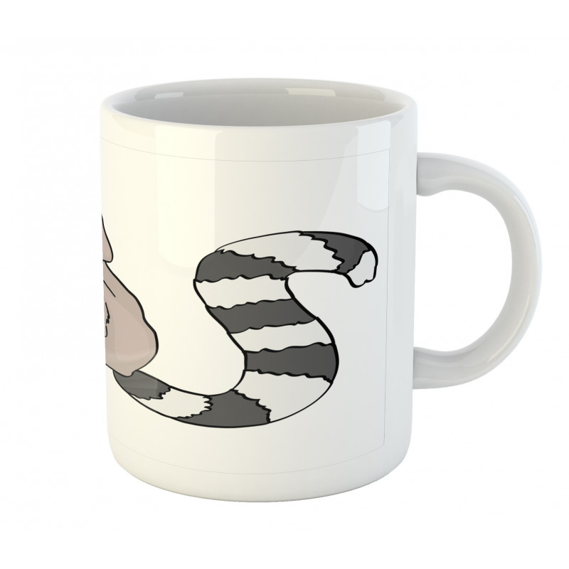 Tropical Ring Tailed Cartoon Mug