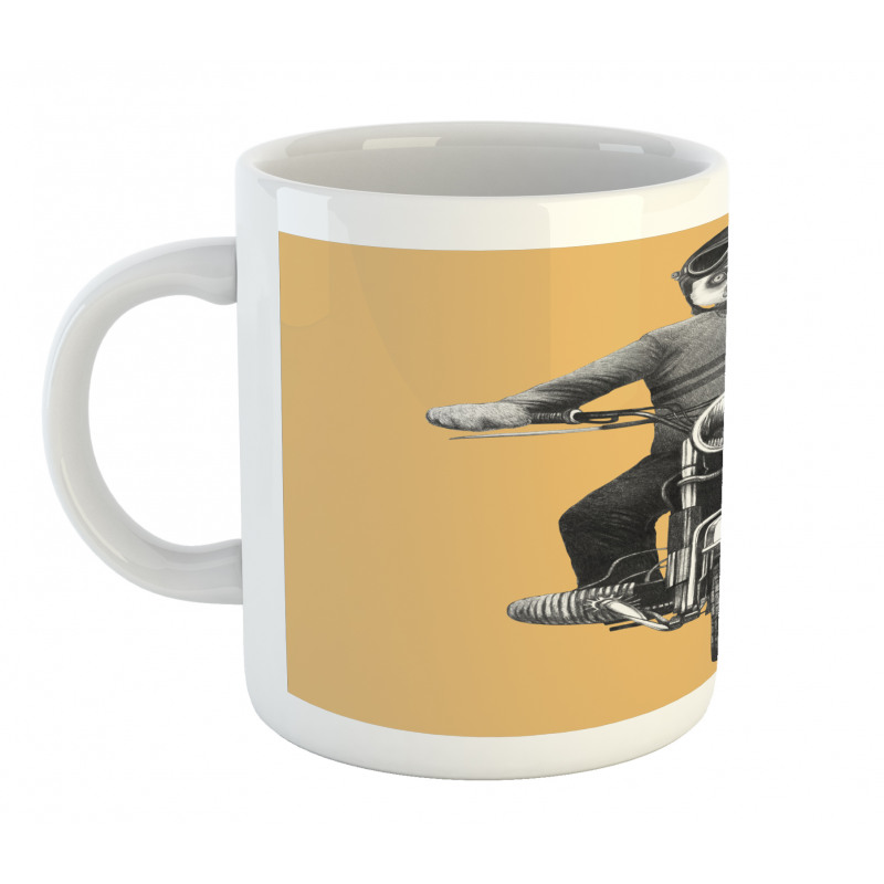 Tropical Monkey Scooter Art Mug