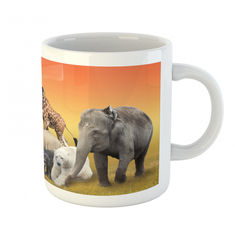 Wildlife Animals at Sunset Mug