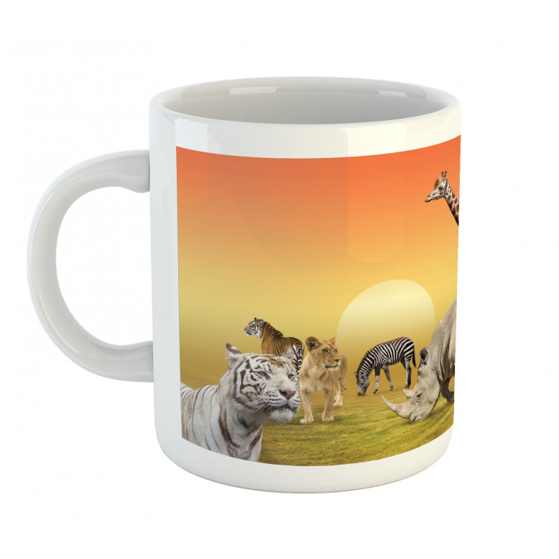 Wildlife Animals at Sunset Mug