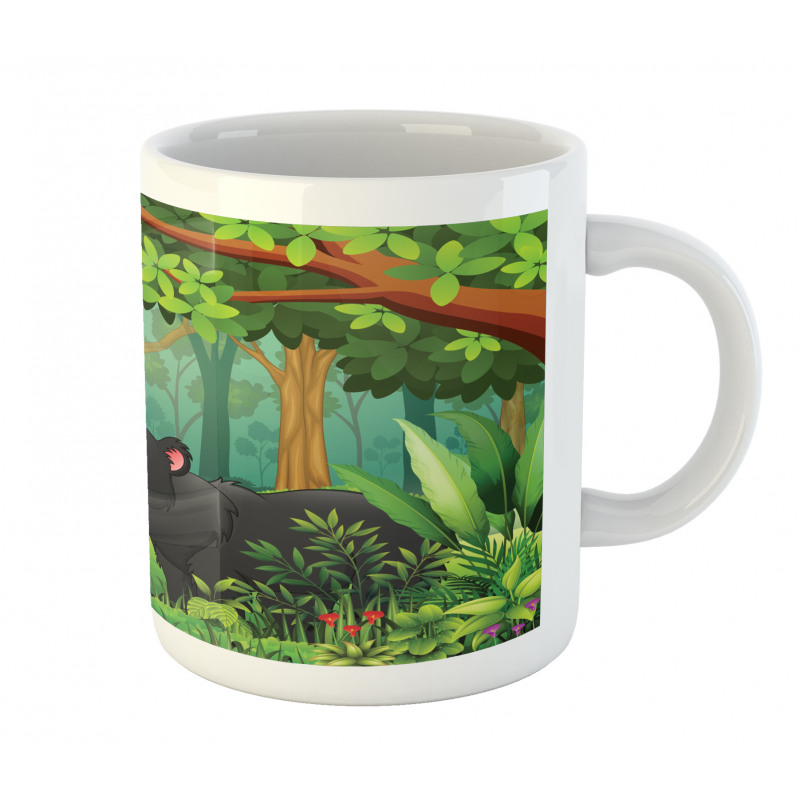 Wild Forest Life Bear Cartoon Mug