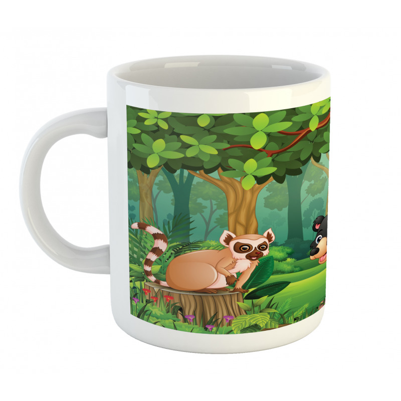 Wild Forest Life Bear Cartoon Mug