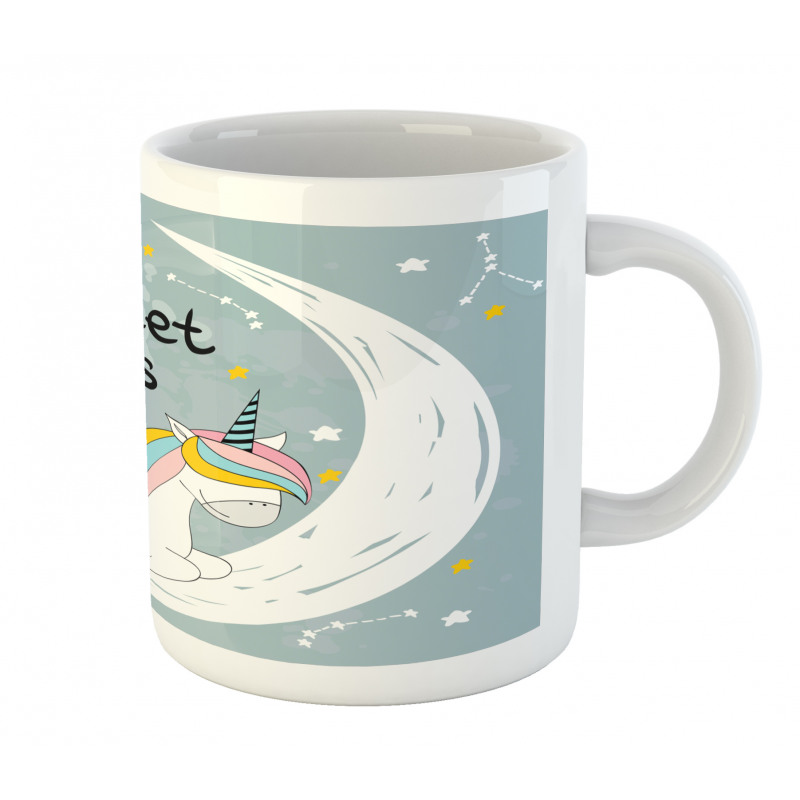 Unicorn on Crescent Mug