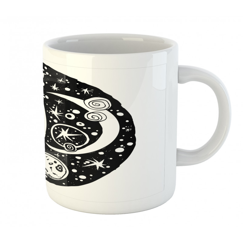 Crescent Doodle Mug