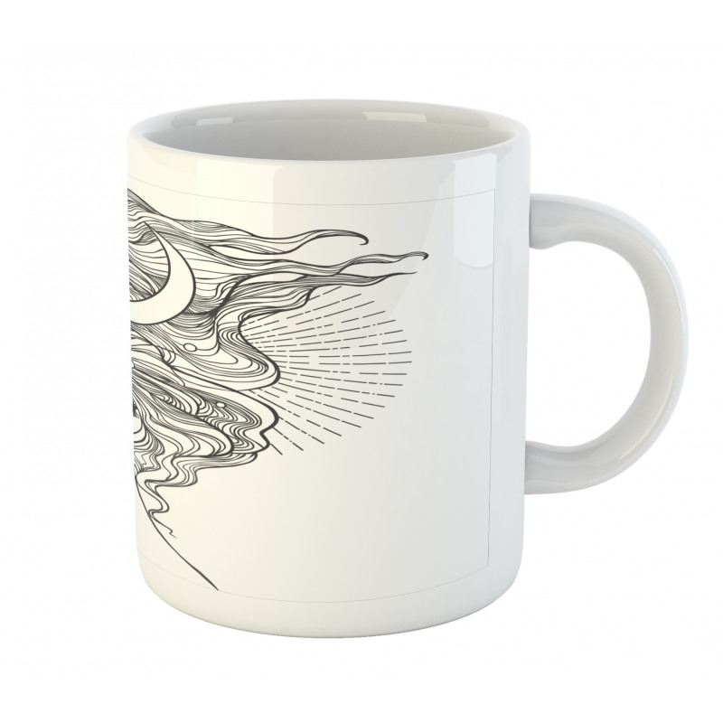 Modern Woman Starry Hair Mug