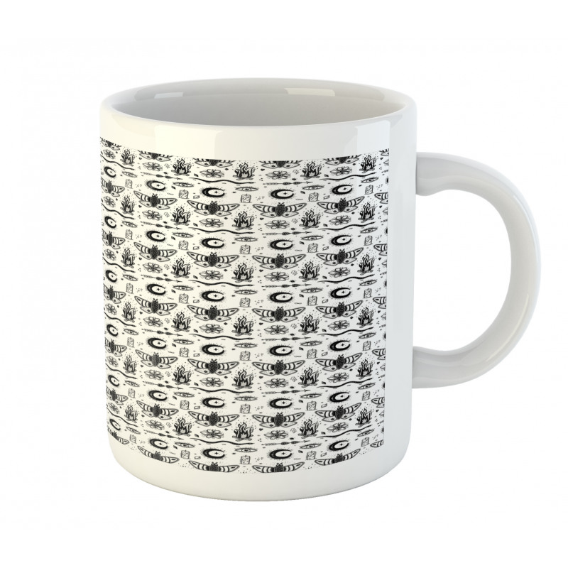 Monochrome Occult Sketch Mug