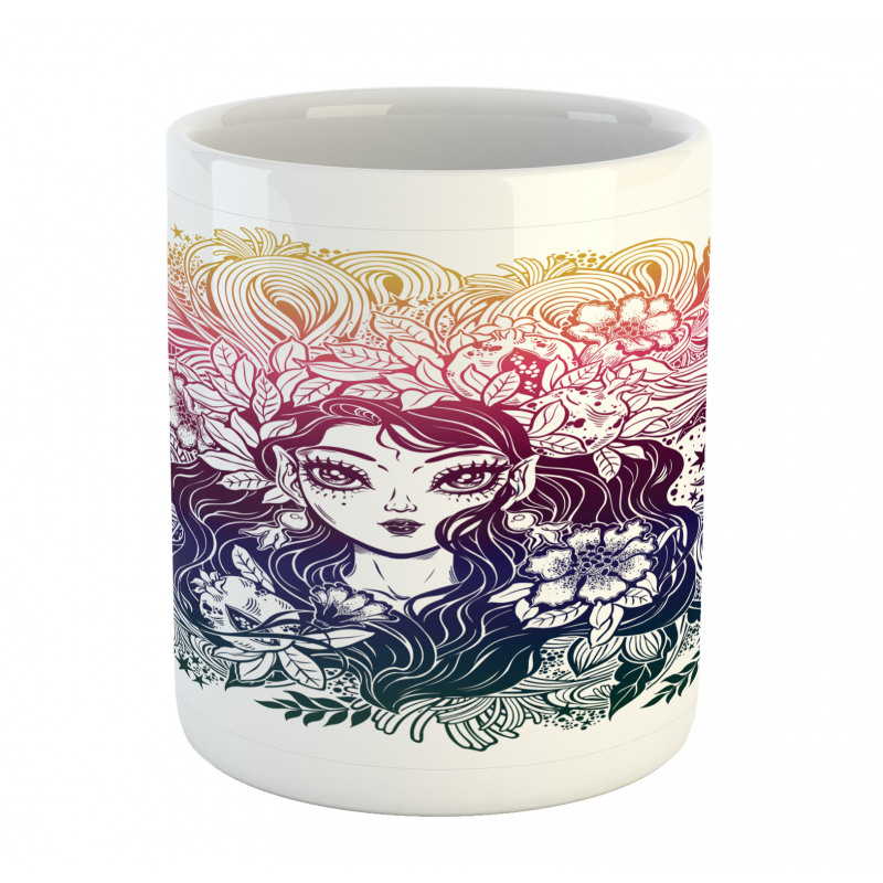 Celtic Floral Fairy Girl Mug