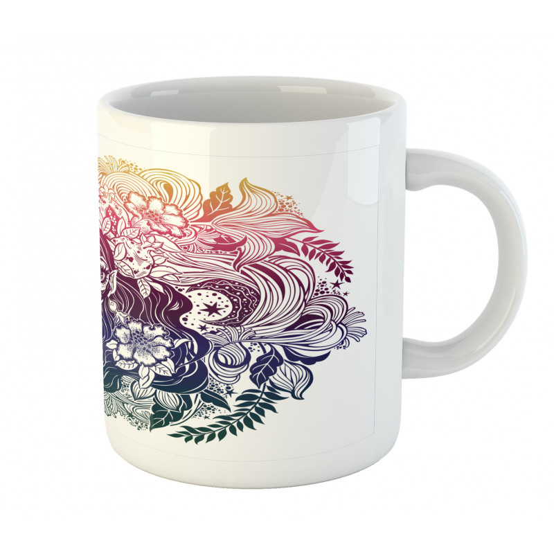 Celtic Floral Fairy Girl Mug