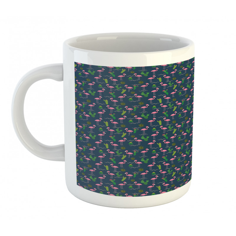 Cactus Flamingo Pattern Mug