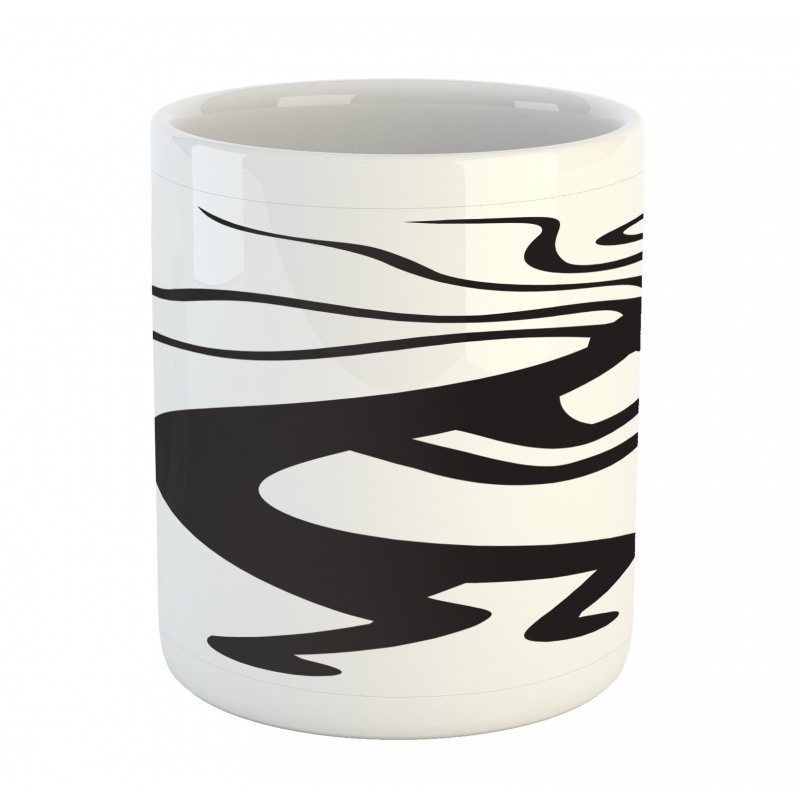 Monochrome Tribal Figure Mug