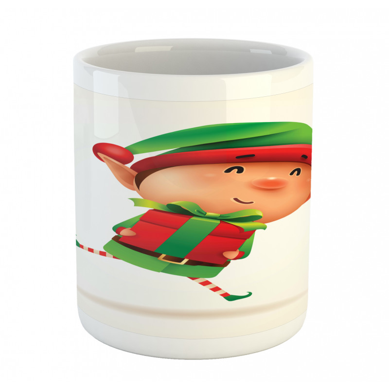 Little Boy Holding a Present Mug