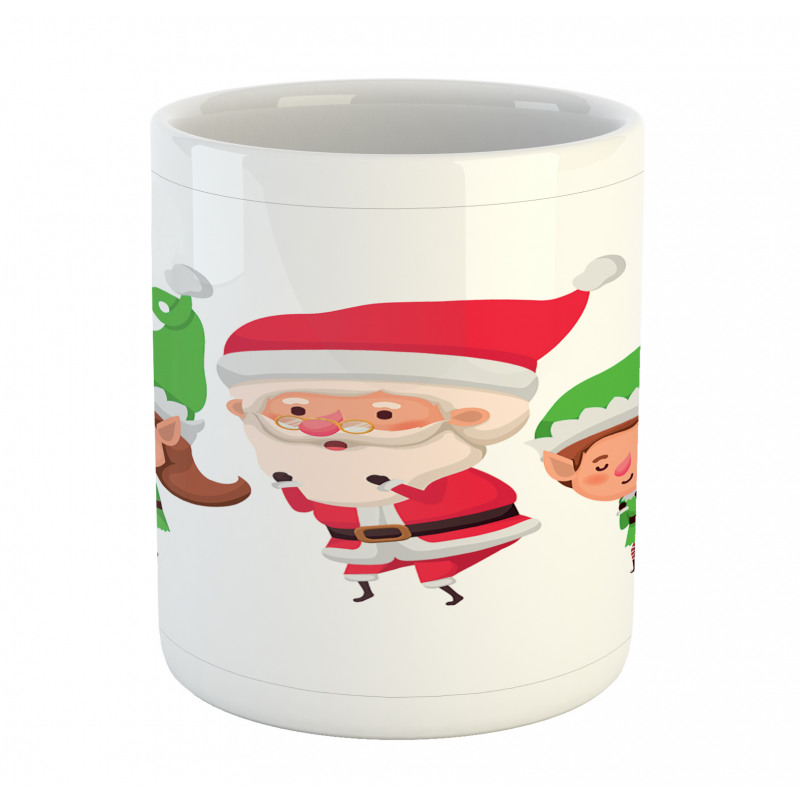 Young Girl and Boy Santa Claus Mug