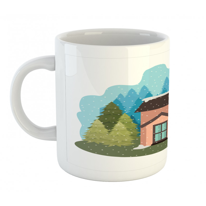 2 Dwarfs House in Winter Time Mug