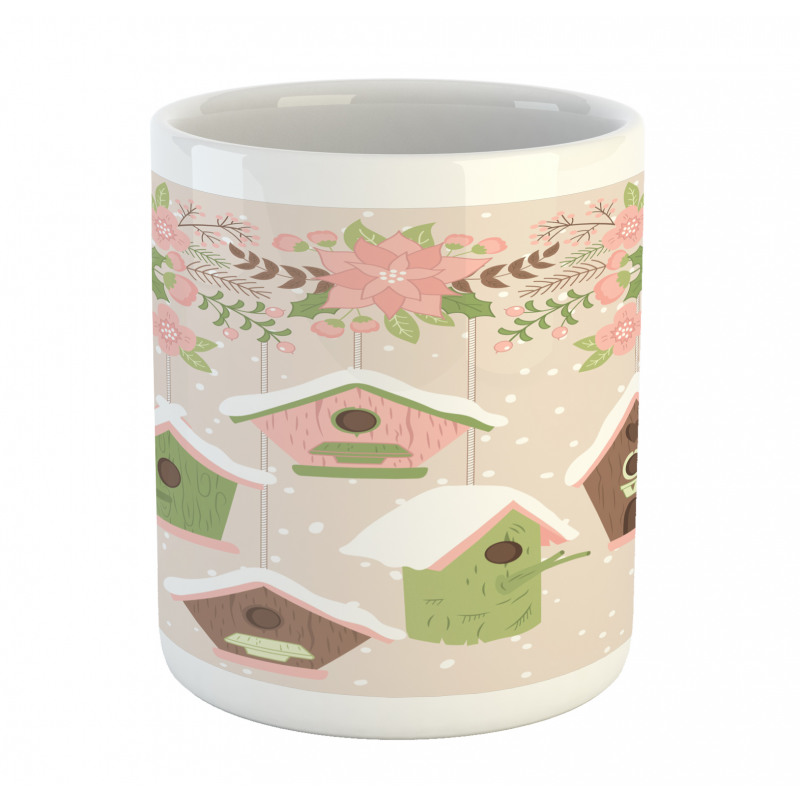 Pastel Floral Snow Nest Mug