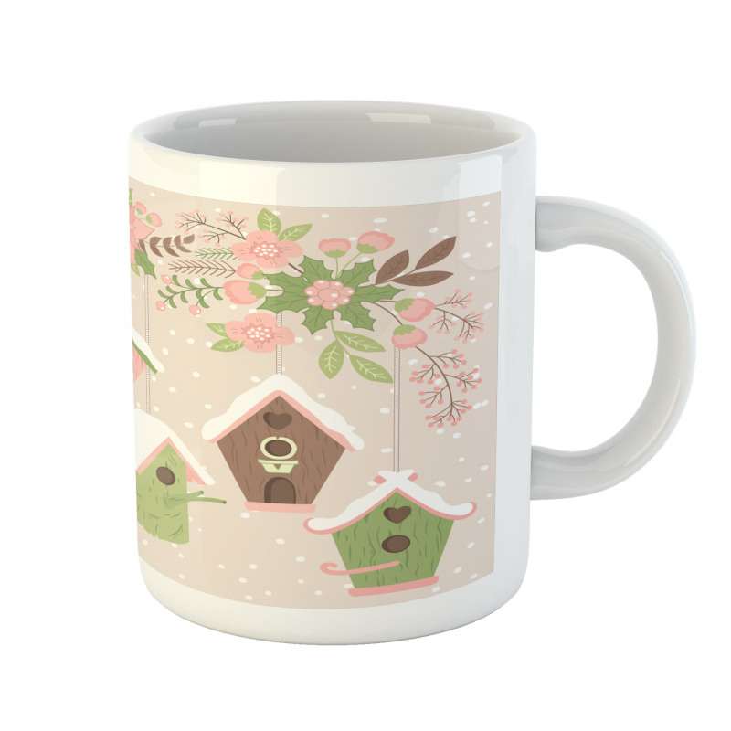 Pastel Floral Snow Nest Mug