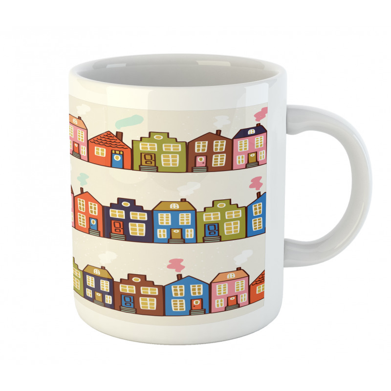 Funky Houses on Streets Mug